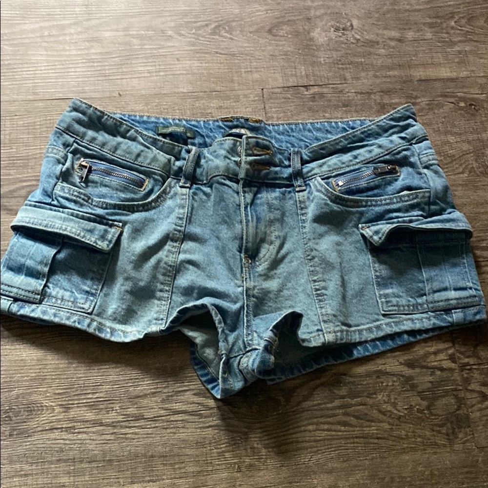 Wild Fable Blue Jean Shorts Distressed Cut-Off Style